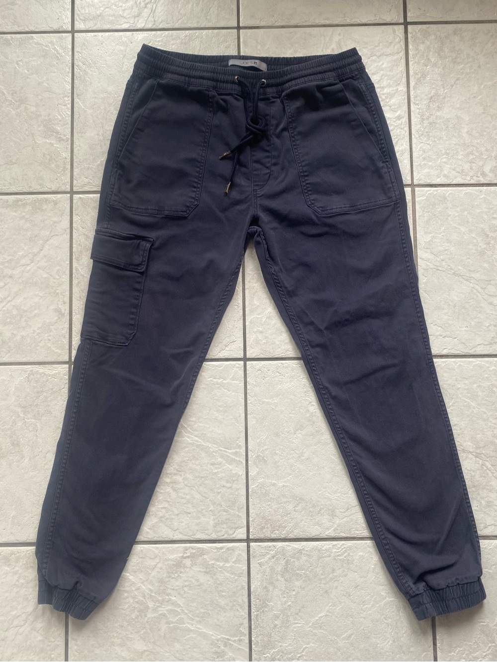 Joe's Jeans Mens Navy Blue Cargo Joggers Pants Size M Soft Denim Blend